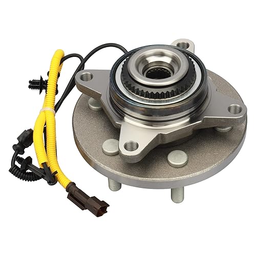 DRIVESTA 515177 4WD - Rodamientos de rueda delantera resistentes y montaje de cubo con 6 lengüetas para Ford F-150 4x4 2018 2019 2020 con ABS