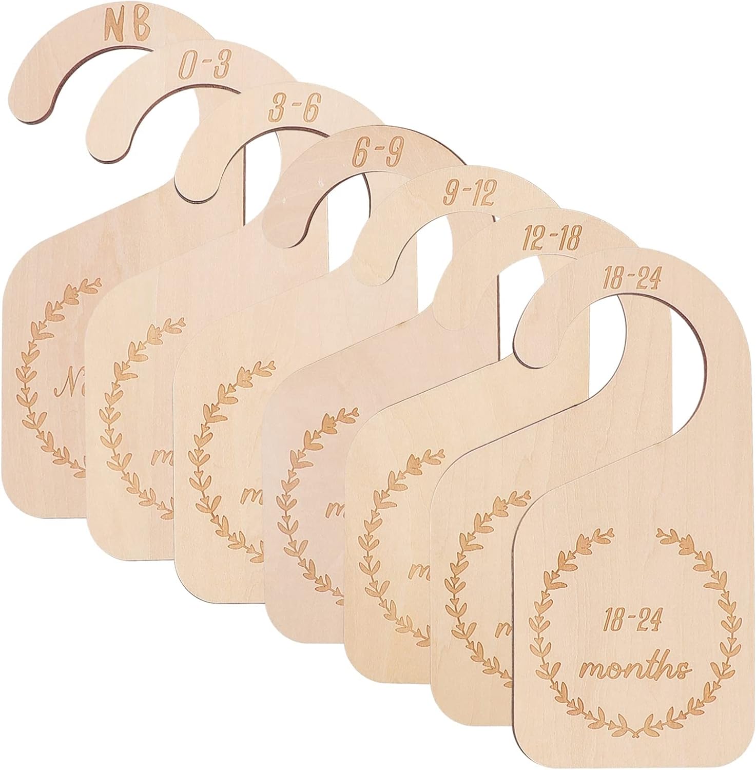 7Pcs Baby Wardrobe Dividers, to 24 Months Baby Organizer by Age Nursery