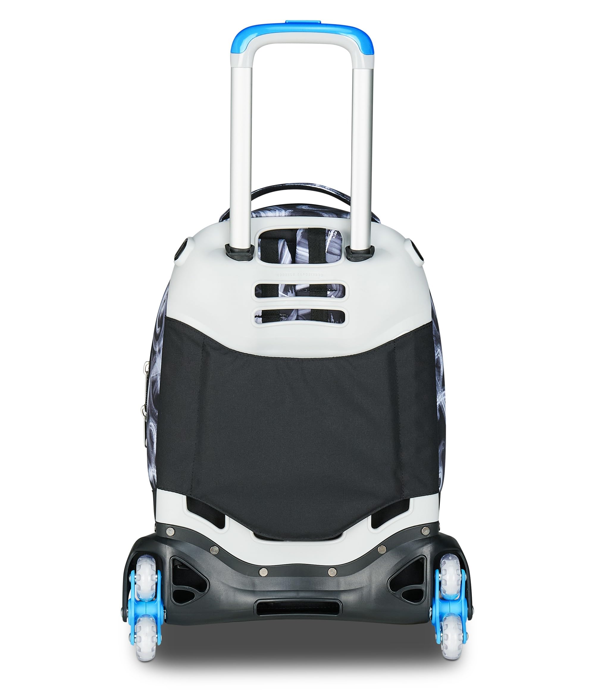 Seven Trolley Scuola Jack 3 Ruote Detach, Grigio Azzurro, Zaino Con Carrello Sganciabile Da 37 L, Tasca Borraccia, Zainetto Staccabile, Multiuso e Spazioso, Scuola Elementare e Media, Zaino Bambino
