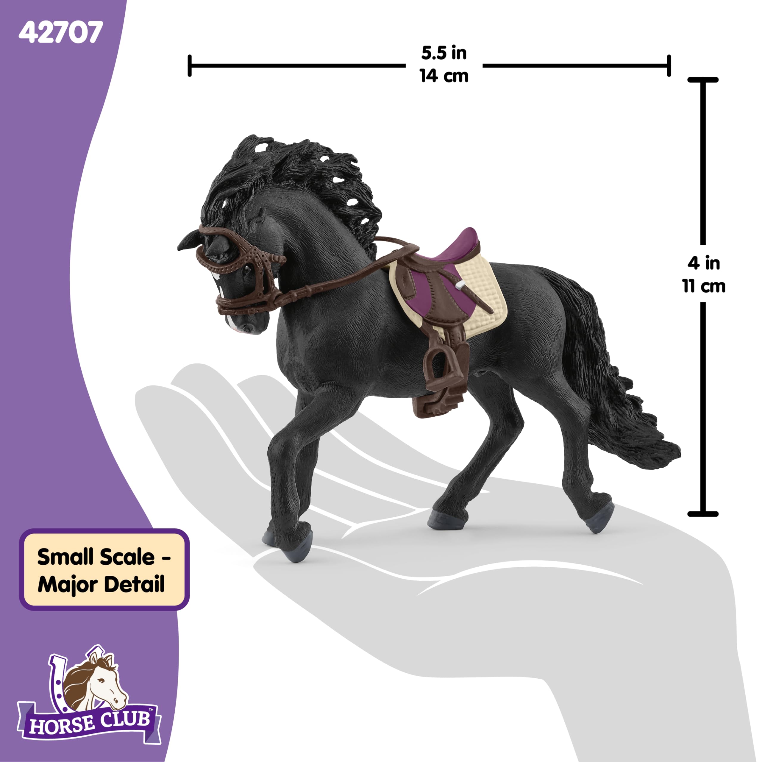 Schleich Horse Club | Jument Pure Race Espagnole avec Accessoires 42708 | Coffret de jeu à partir de 6 ans | coffret avec figurines, nombreuses fonctions et accessoires | jouet cheval réaliste