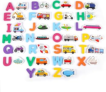 Amazon.com: Crayola: ABC Matching Magnet Set – Vehicle-to-Go
