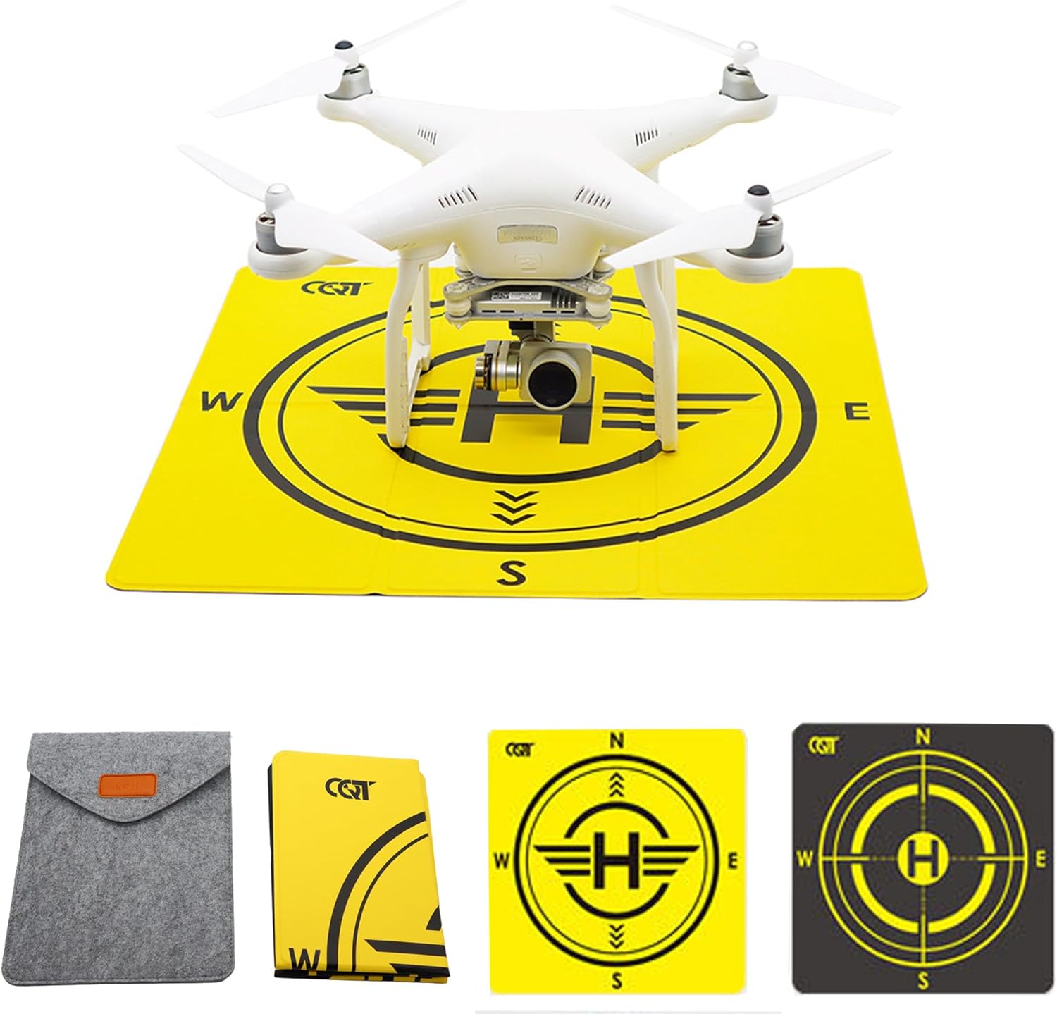QSLKI Drone Landing Pad，Universal Waterproof Portable FastFoldable