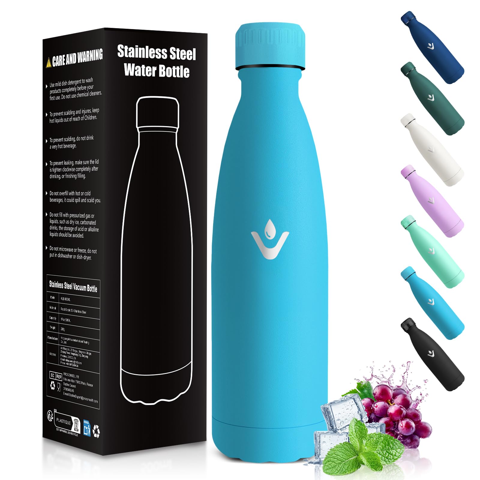 KollyKolla Gourde Inox 500ml, Gourde avec en Paille, Bouteille Isotherme Double Paroi, sans BPA, Anti Fuite et Réutilisable, Bouteille d'eau pour Bureau, Cyclisme, Travail, Voyage, Alpinisme KollyKolla Gourde Inox 500ml, Gourde avec en Paille, Bouteille Isotherme Double Paroi, sans BPA, Anti Fuite et Réutilisable, Bouteille d'eau pour Bureau, Cyclisme, Travail, Voyage, Alpinisme