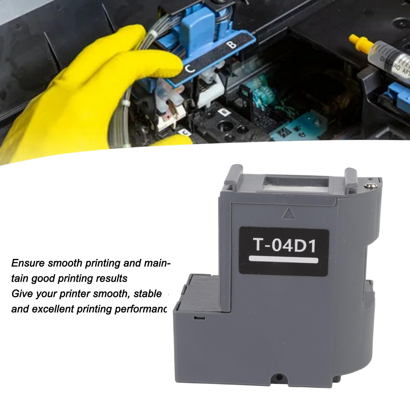 FTVOGUE Boîte de Maintenance T04D1 en ABS pour ET-3700, ET-3750, ET-4750, WF-2860, WF-2865, XP-5100, Compatible avec Imprimantes Réservoir d'encre Usagée