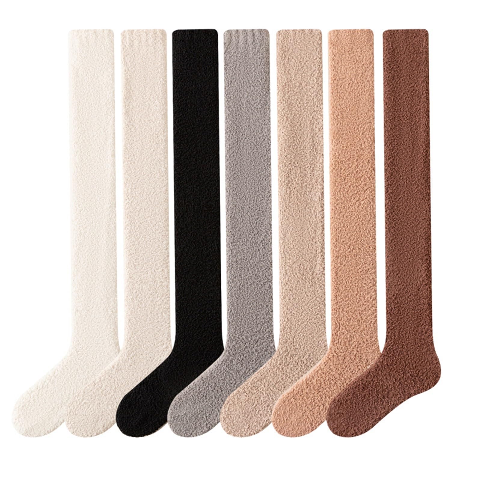 Chaussettes hautes molleton de corail hommes hiver bas longs éponge - 8