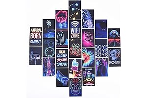 Banquiura Wall Collage Kit Trippy: 50PCS Neon Wall Decor Aesthetic Pictures 4x6