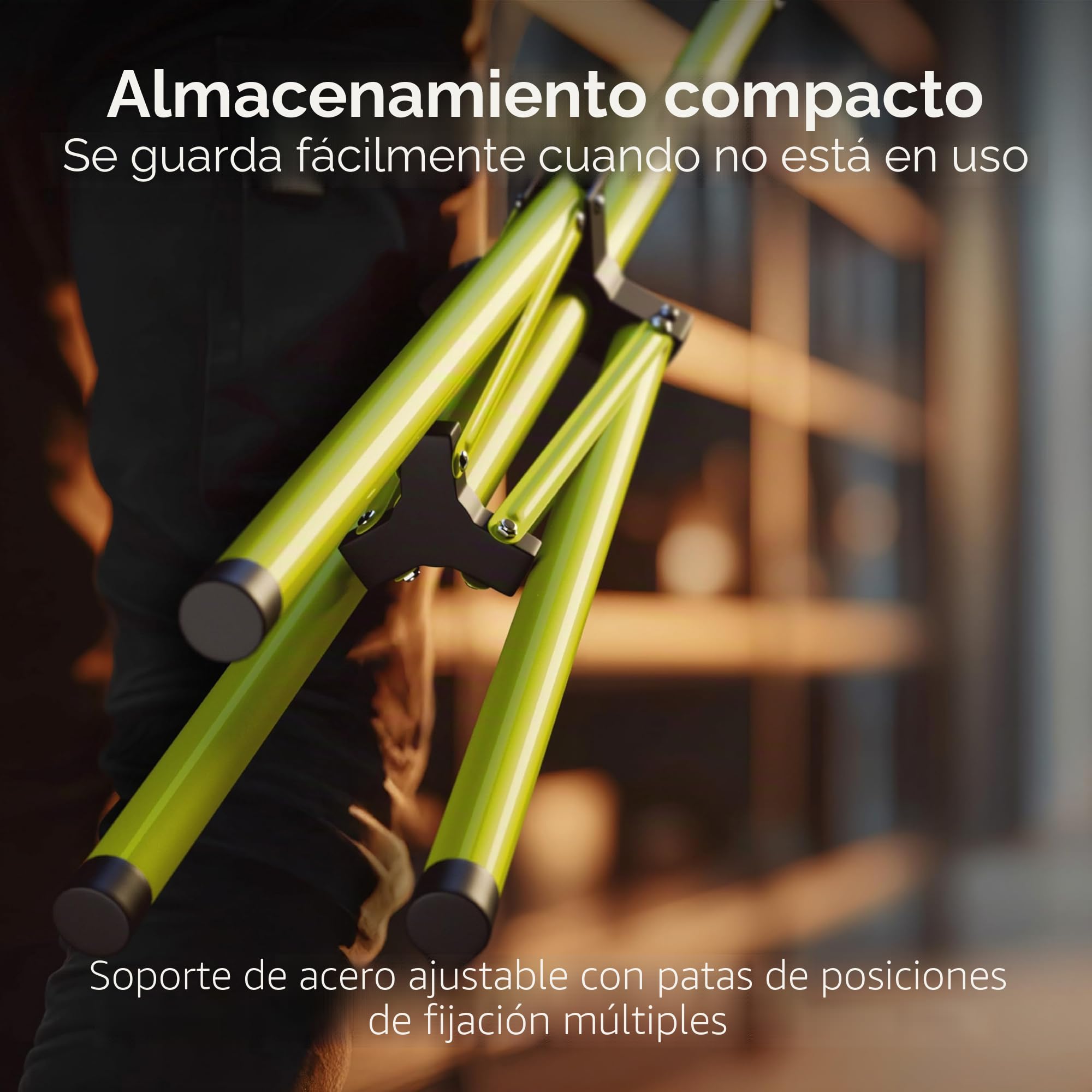 Luceco Foco de Trabajo Trípode 50W, Luz Portátil IP65 Impermeable, Lampara LED Portátil para Obras, Jardines, Automóviles, Garajes