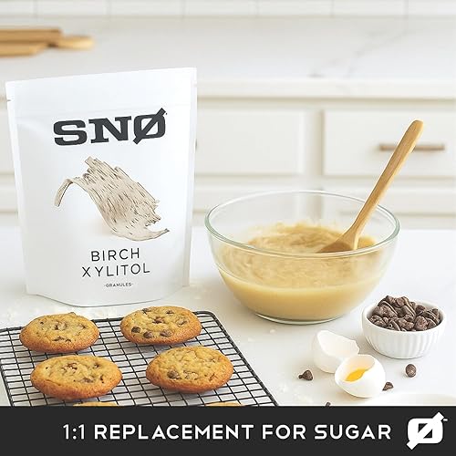 Miniatura 7 de SNO - Edulcorante puro de xilitol de abedul  Bolsa resellable de 5 libras  Bajo en calorías, sin OMG, sin gluten, vegano, kosher  Paleo, diabético y