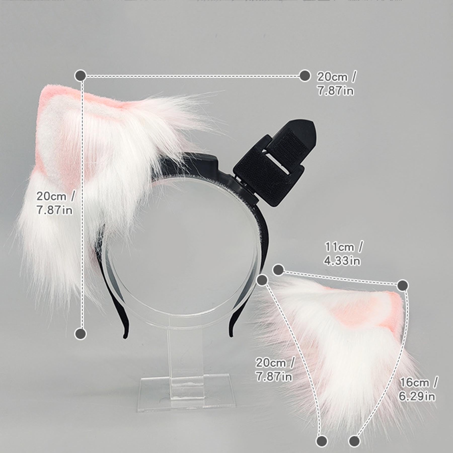 Diadema eléctrica recargable con orejas de gato para cosplay, diadema de peluche con orejas animal, tocado con orejas de personaje anime, para fiestas disfraces, juegos de rol