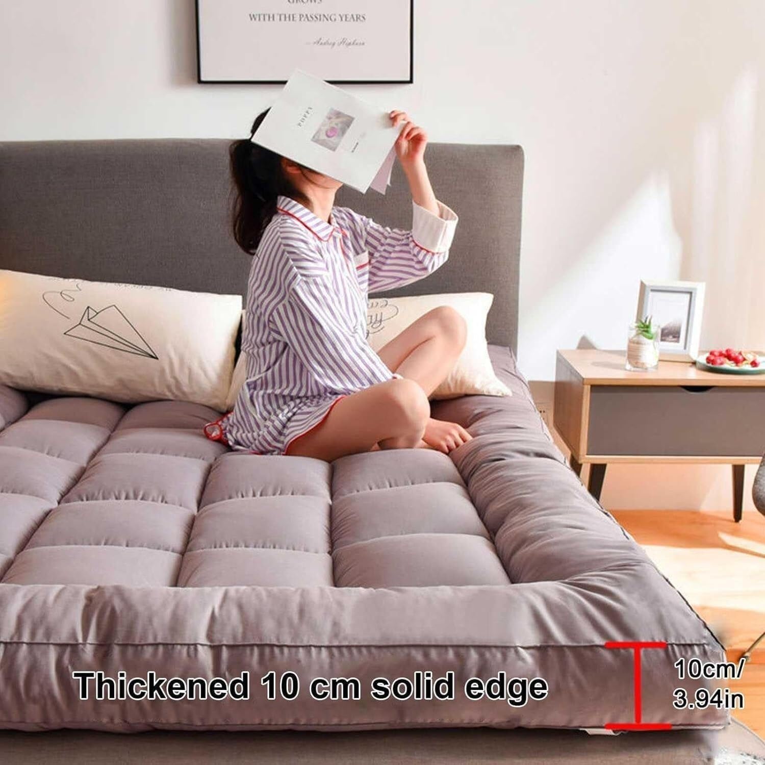Futon pieghevole portatile migliorato per l'inverno ideale per la camera da letto degli studenti tavolo e salvaspazio Sp Solut