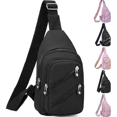 Sling Bag Crossbody Sling Backpack for Women, Small Chest Bag Daypack Fanny Pack Cross Body Bag for Outdoors Hiking Traveling