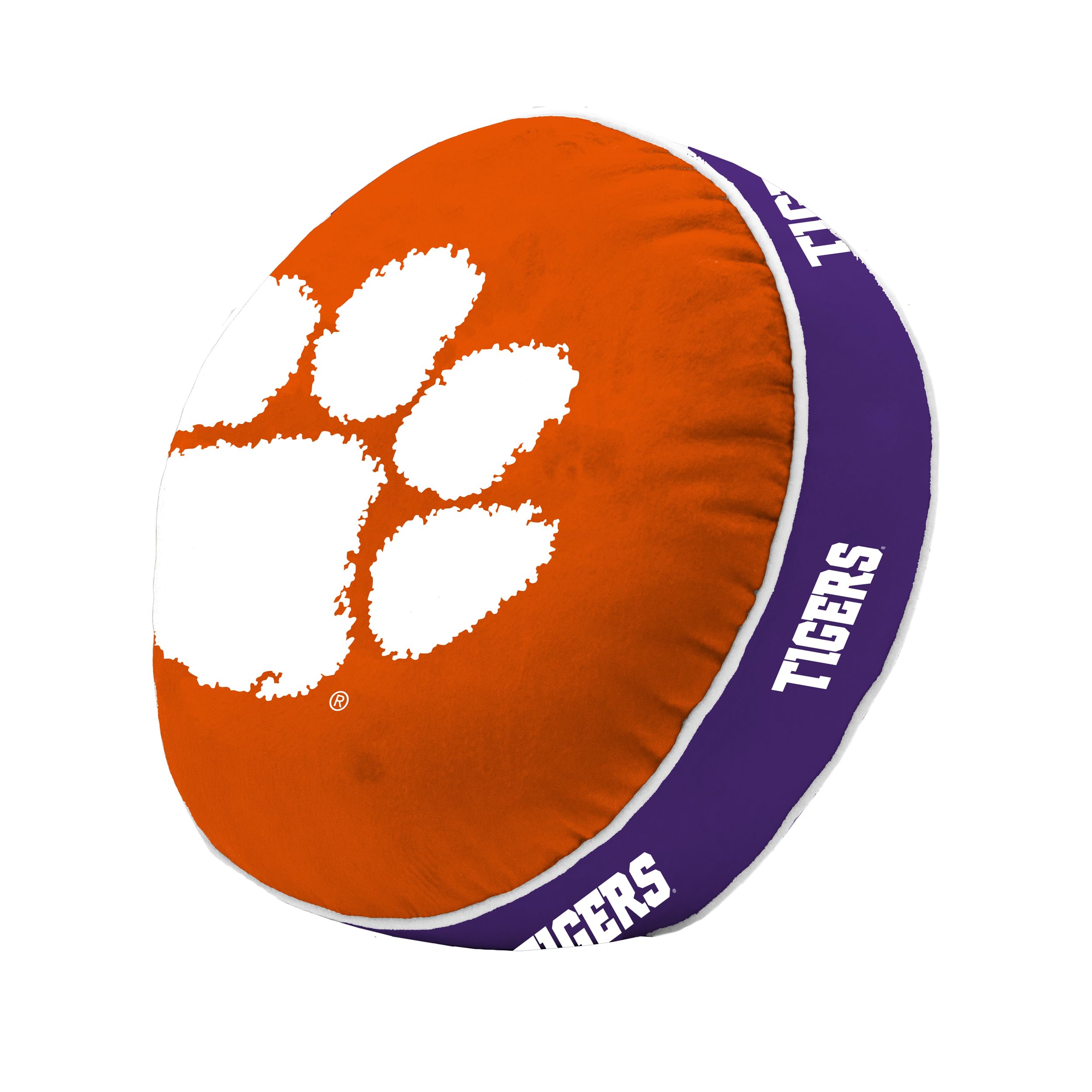 Logo Brands NCAA Clemson Tigers Puff Pillow – Plush, Soft, Stretchy with Team Color Design
