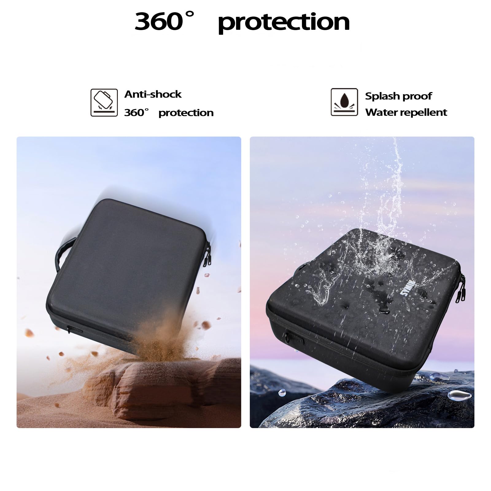 Futerał do DJI FLIP, przenośna torba do przechowywania, wodoodporna nylonowa powłoka ochronna etui podróżne pojedyncza torba na ramię, dron z RC 2/RC-N3 i akumulatorami akcesoria ochronne, Czarny,