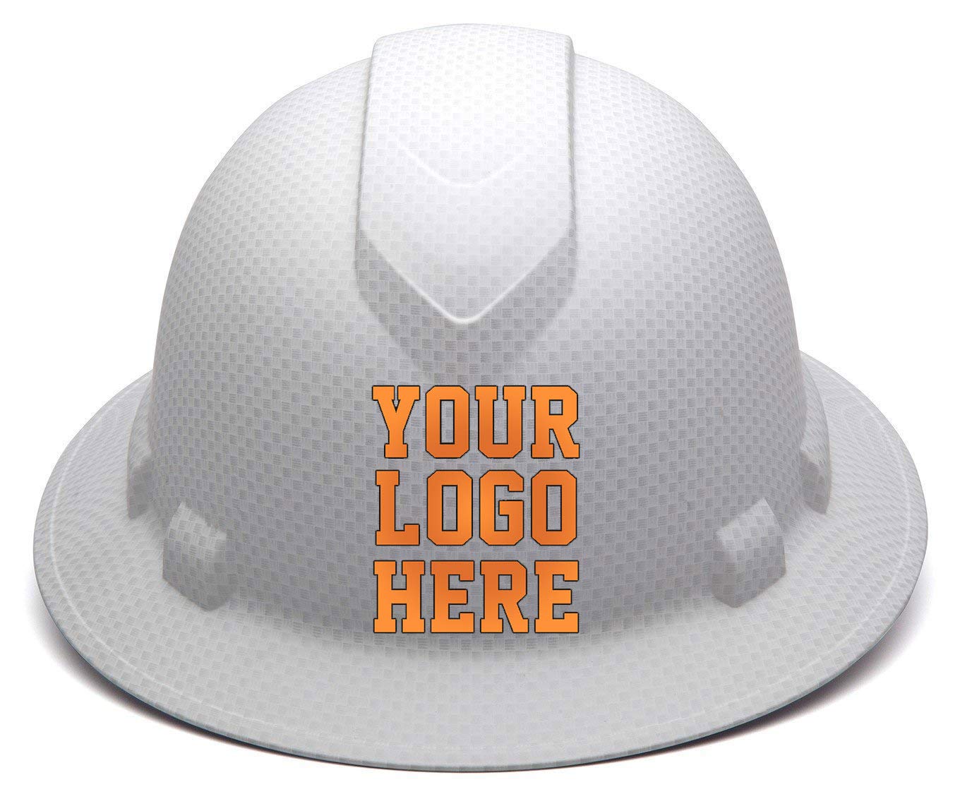 Custom Hard Hats - Personalized Logo - Customized Full Brim Cap 4 Point Ratchet Suspension