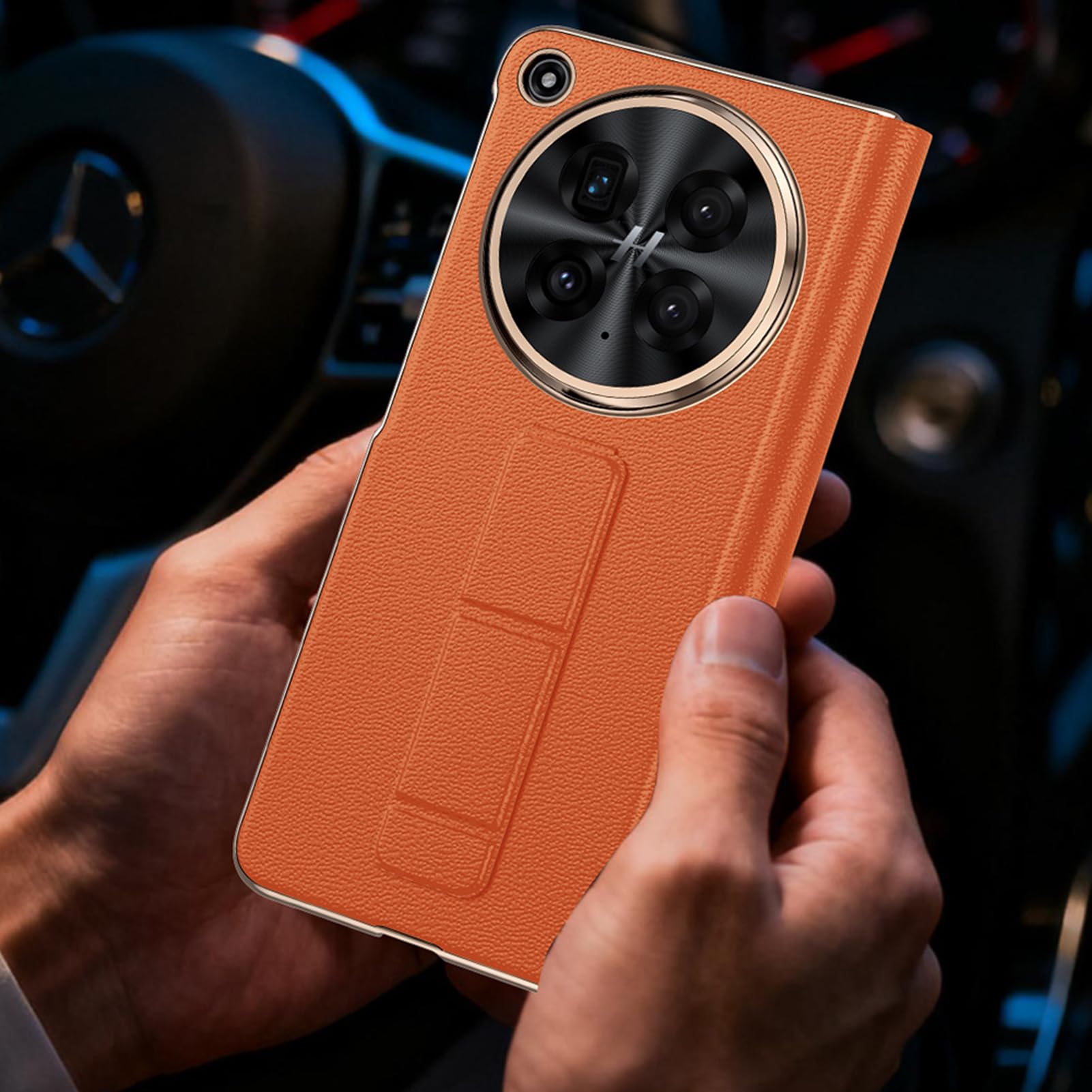 Pokrowiec ochronny do Oppo Find N6, pasek na palec z prawdziwej skóry, etui na telefon komórkowy, klapka, zapięcie magnetyczne, stylowe, ochronne, czarne, N6