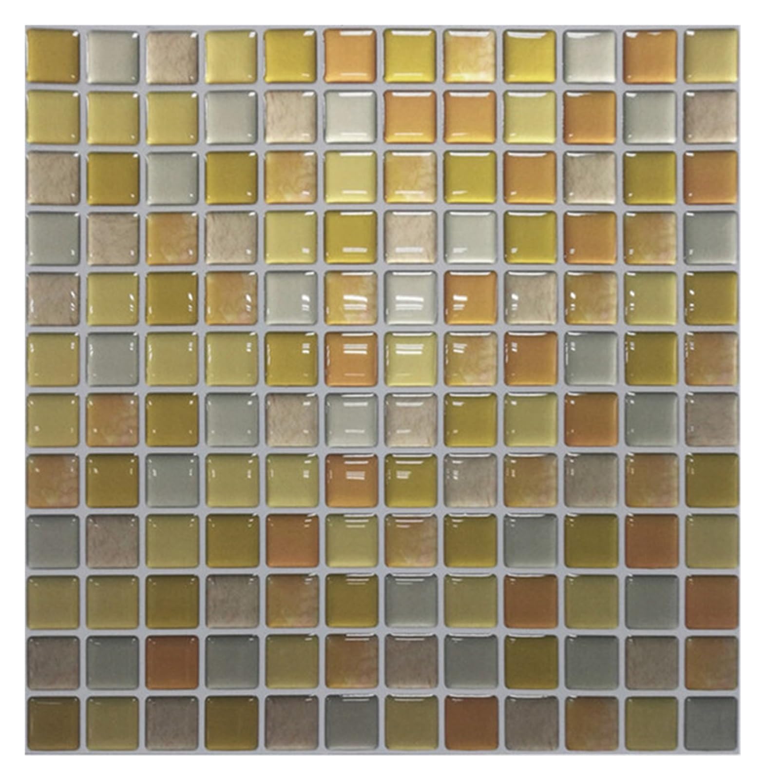 Stick On Tiles 10pcs 3D Crystal Tile Stickers DIY Waterproof Self-Adhesive Wall Peel Stick Tiles Home Decoration Accessories(Color 7)