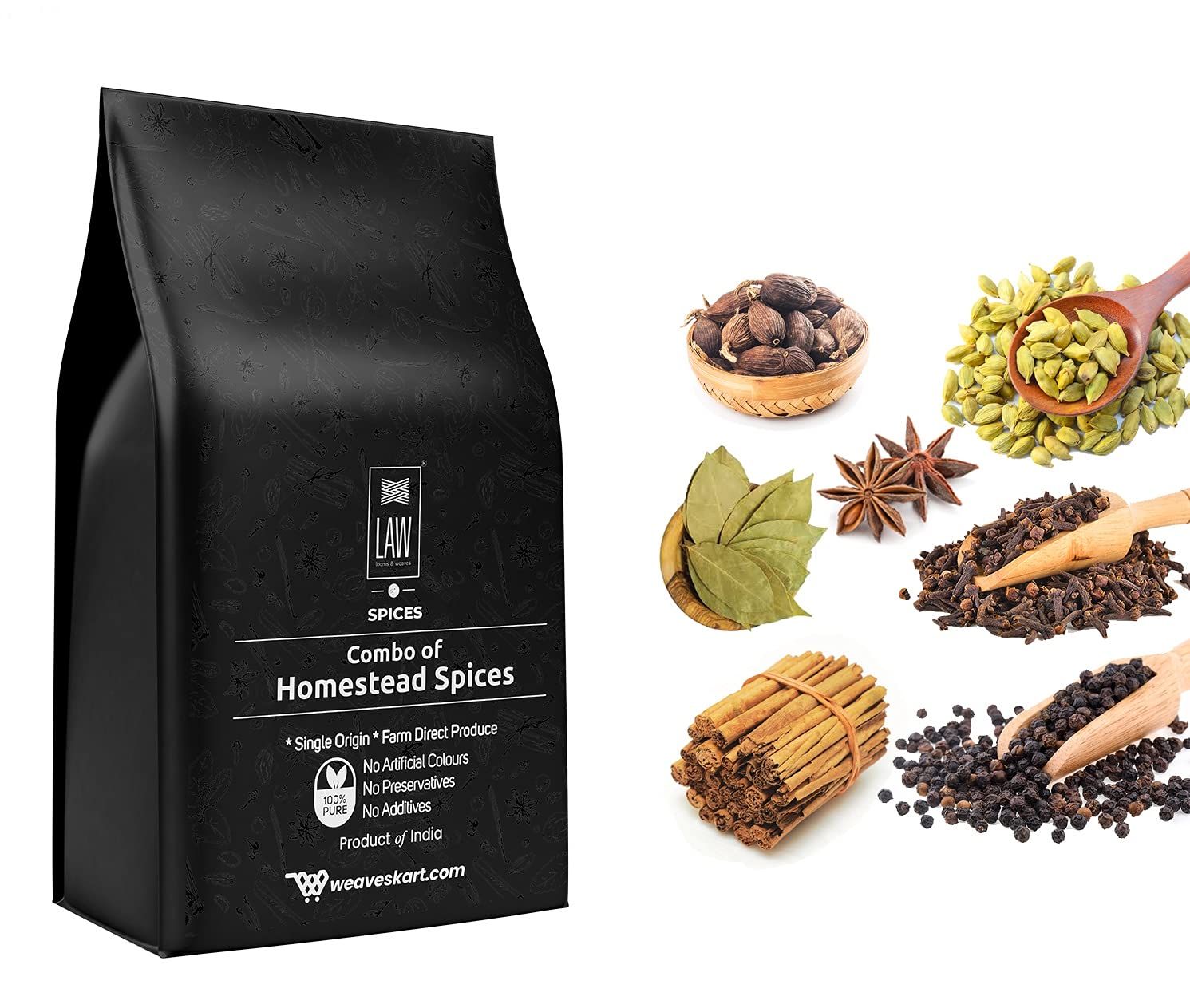 looms & weaves - Monthly Economy Combo Pack of Organic Spices Whole (B08MW445FQ) Amazon Price History, Amazon Price Tracker