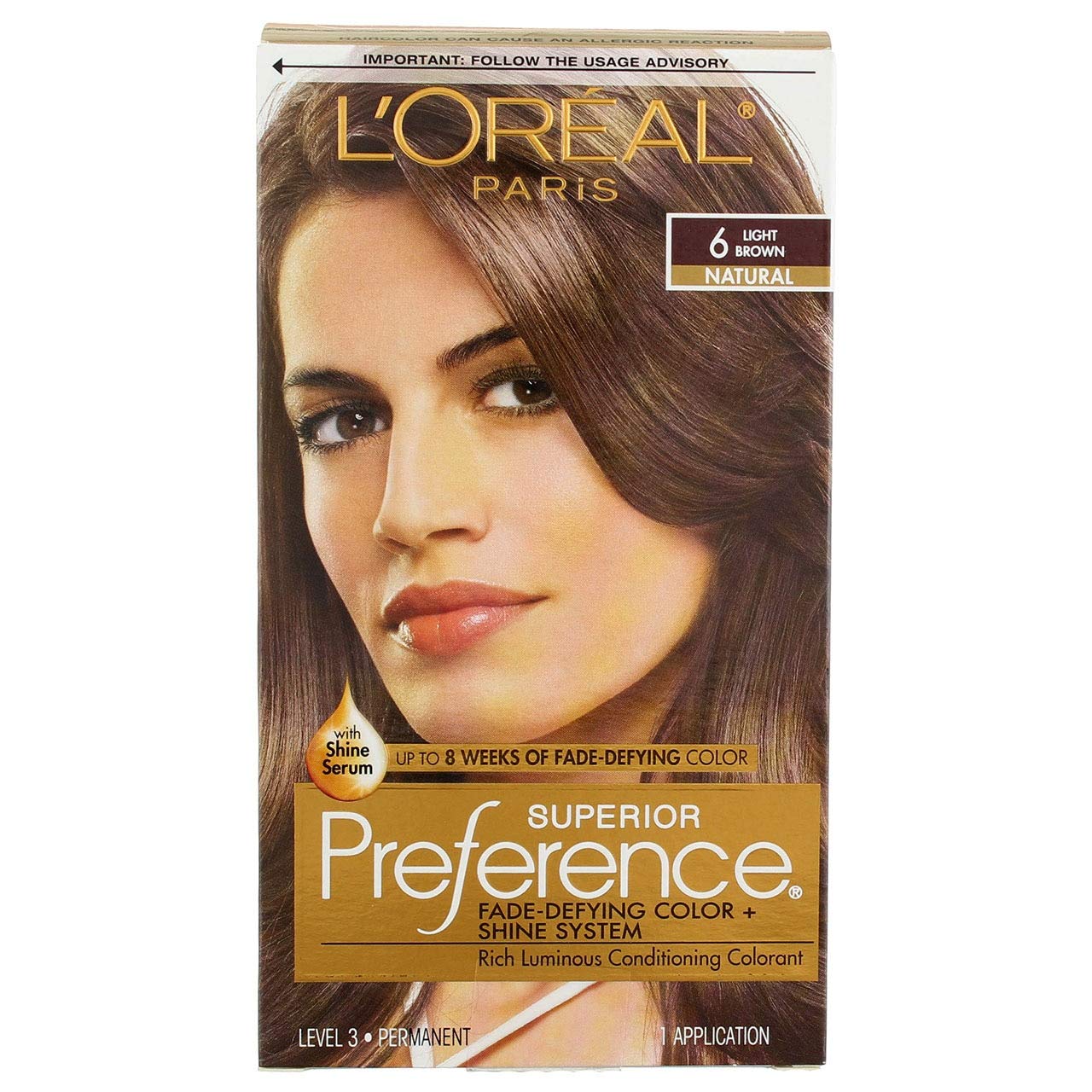 L'Oreal Superior Preference - 6 Light Brown (Natural) 1 Each (Pack of 4)