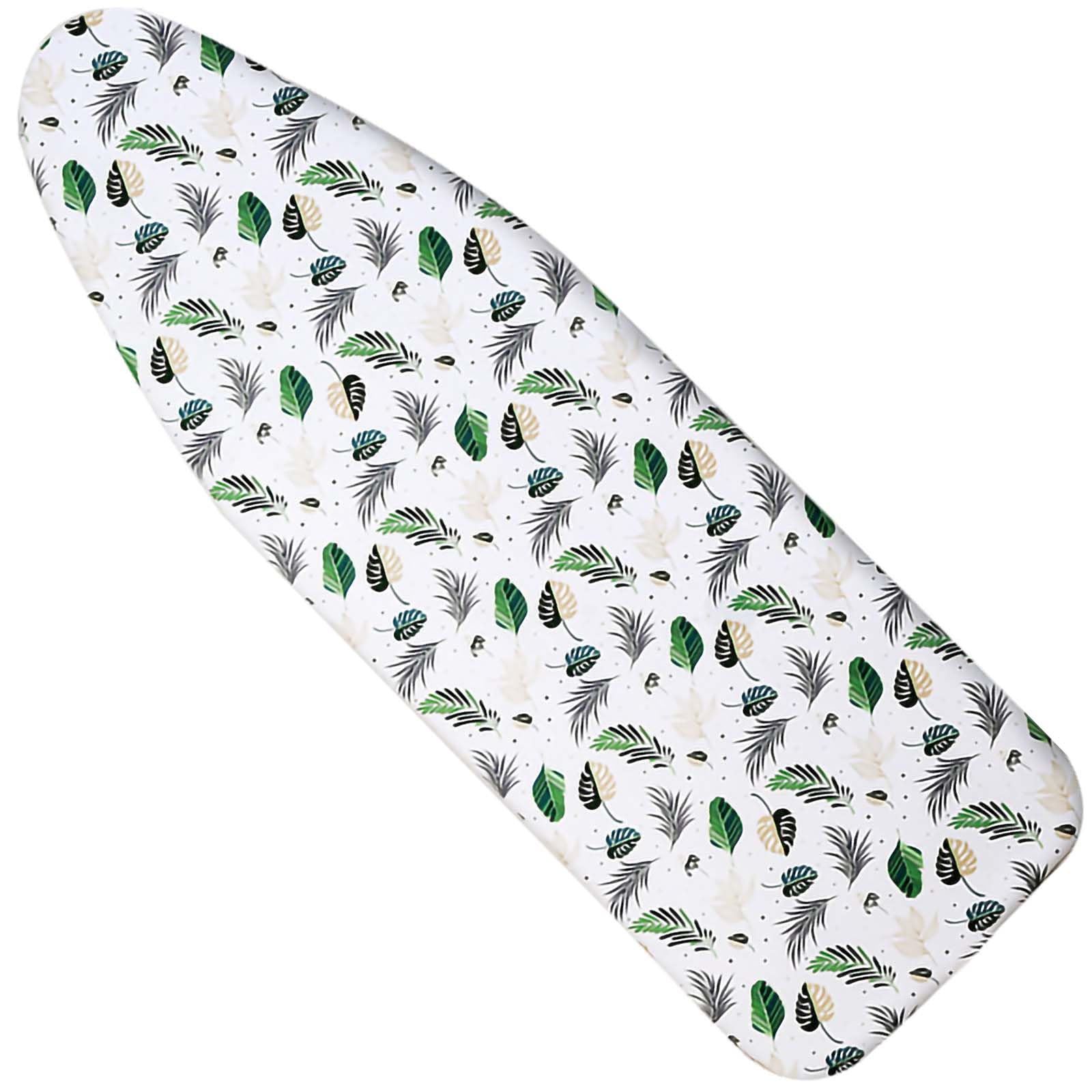 Rhinenet Ironing Board Cover with Extra Thick Padding Drawstring Tightening with Thick 6 mm Felt Padding Easy Fit Scorch Resistant Printed Size Up to 55x19 inch (Maple Leaf)