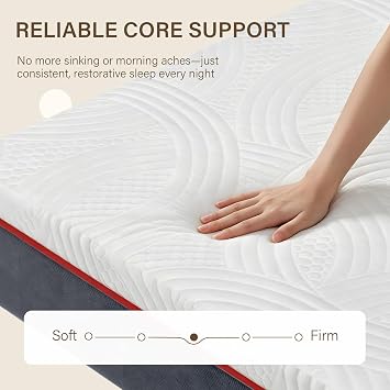 12 Queen Size Mattress in a Box with Memory Foam & Zoned Pocket Coils