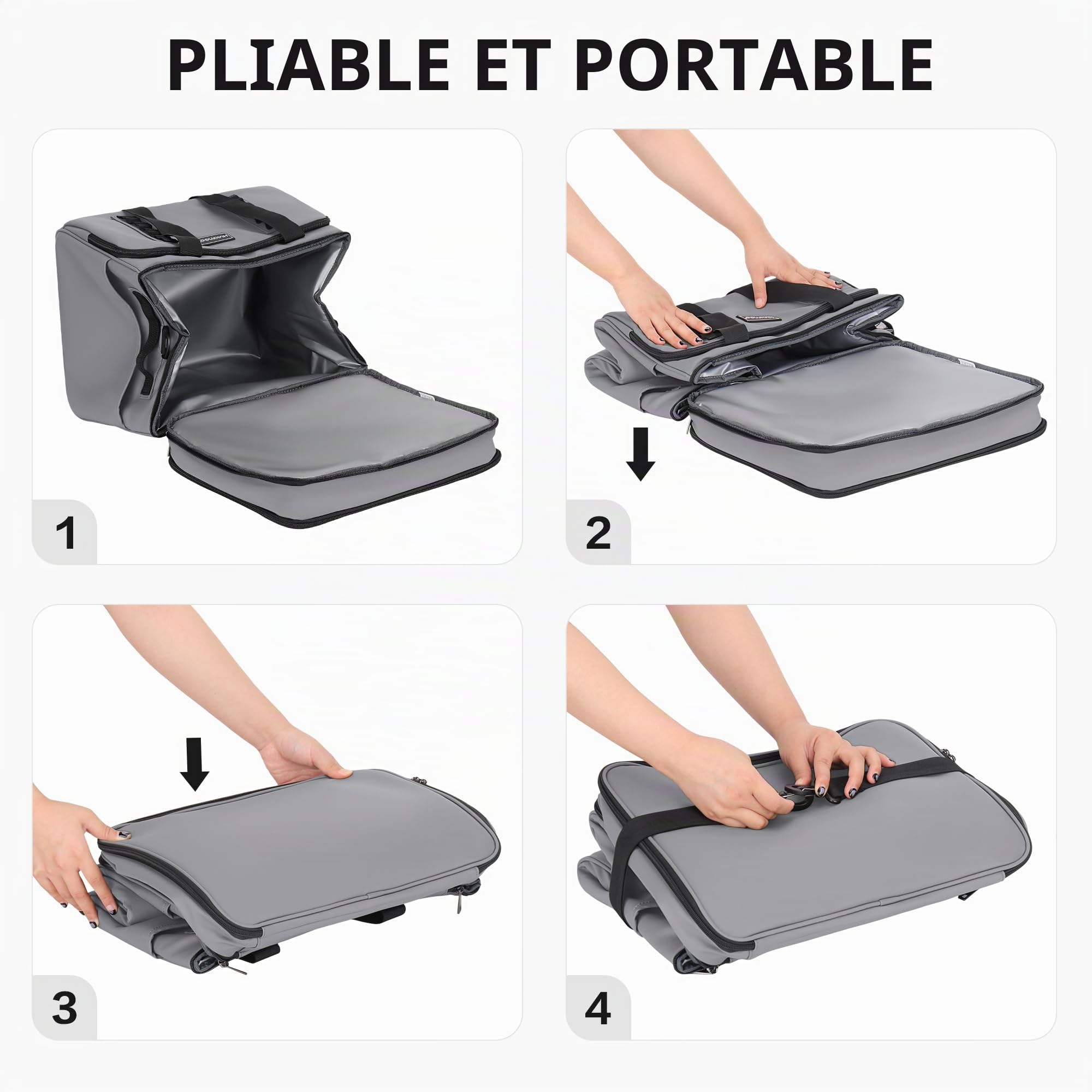 Hulongo Glacière Grand Pliable Sac Isotherme Imperméable Souple Glaciere pour Pique Nique, Courses, Camping, Voyage, Épicerie et Pêche, 42L