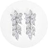 SWEETV Marquise Wedding Earrings for Brides, Bridal Bridesmaid Earrings for Wedding, Cubic Zirconia Dangle Drop Earrings for Women