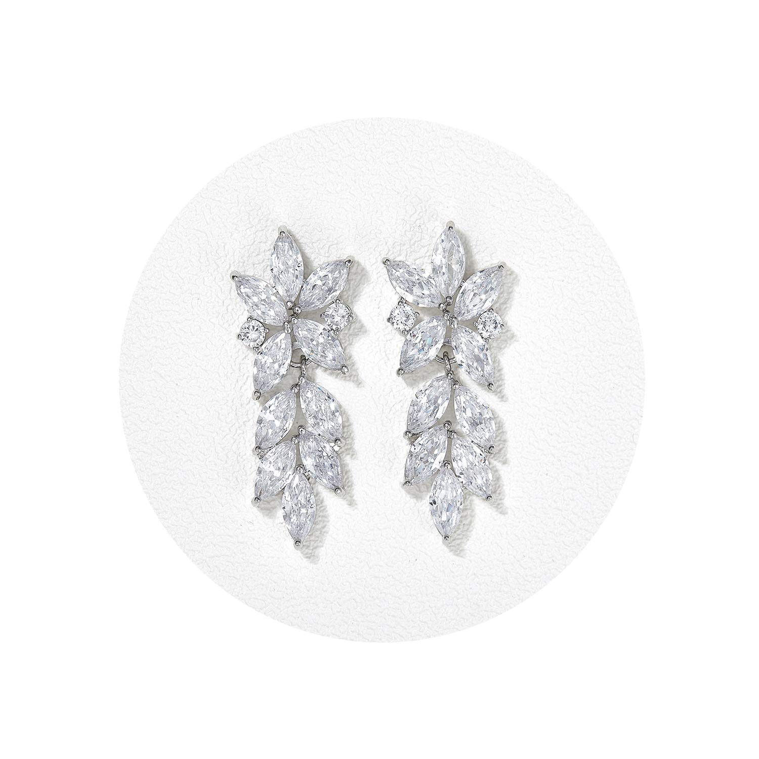 SWEETV Marquise Wedding Earrings