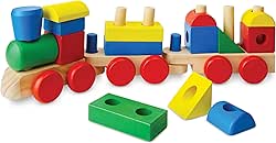 Melissa & Doug Stacking Train - Classic Wooden Toddler Toy
