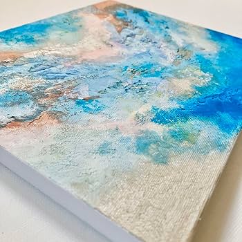 「port blue」原画 抽象風景画 空 Ⅱ」原画 絵画 油絵 抽象画 風景画 現代アート インテリア