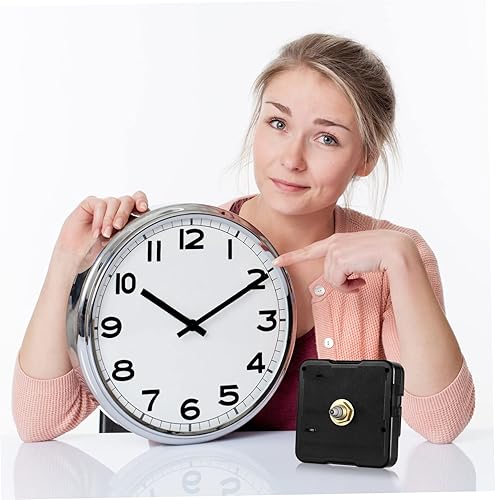 Miniatura 4 de Reloj de cuarzo Mecanismo de Movimiento Reloj de Pared Pieza de Repuesto DIY Kit Abs Funciona con Baterías 2.2x2.2x0.6 in