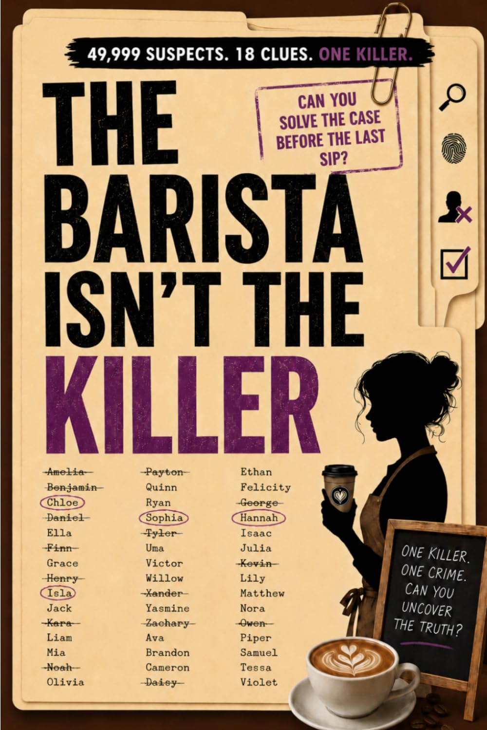 The Barista Isn't the Killer: 49,999 SUSPECT NAMES. 18 CLUES. ONE KILLER (Who Is The Killer?)