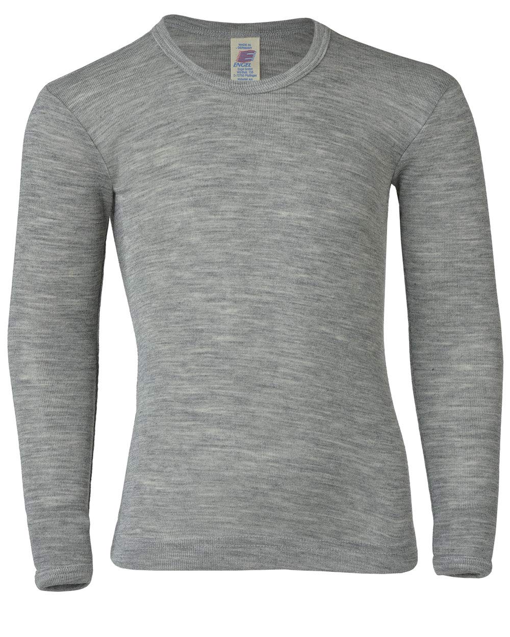 Engel - Children's Underwear Vest, 70% Organic Merino Wool, 30% Silk (3-4 Years - EU 104, Grey Melange)