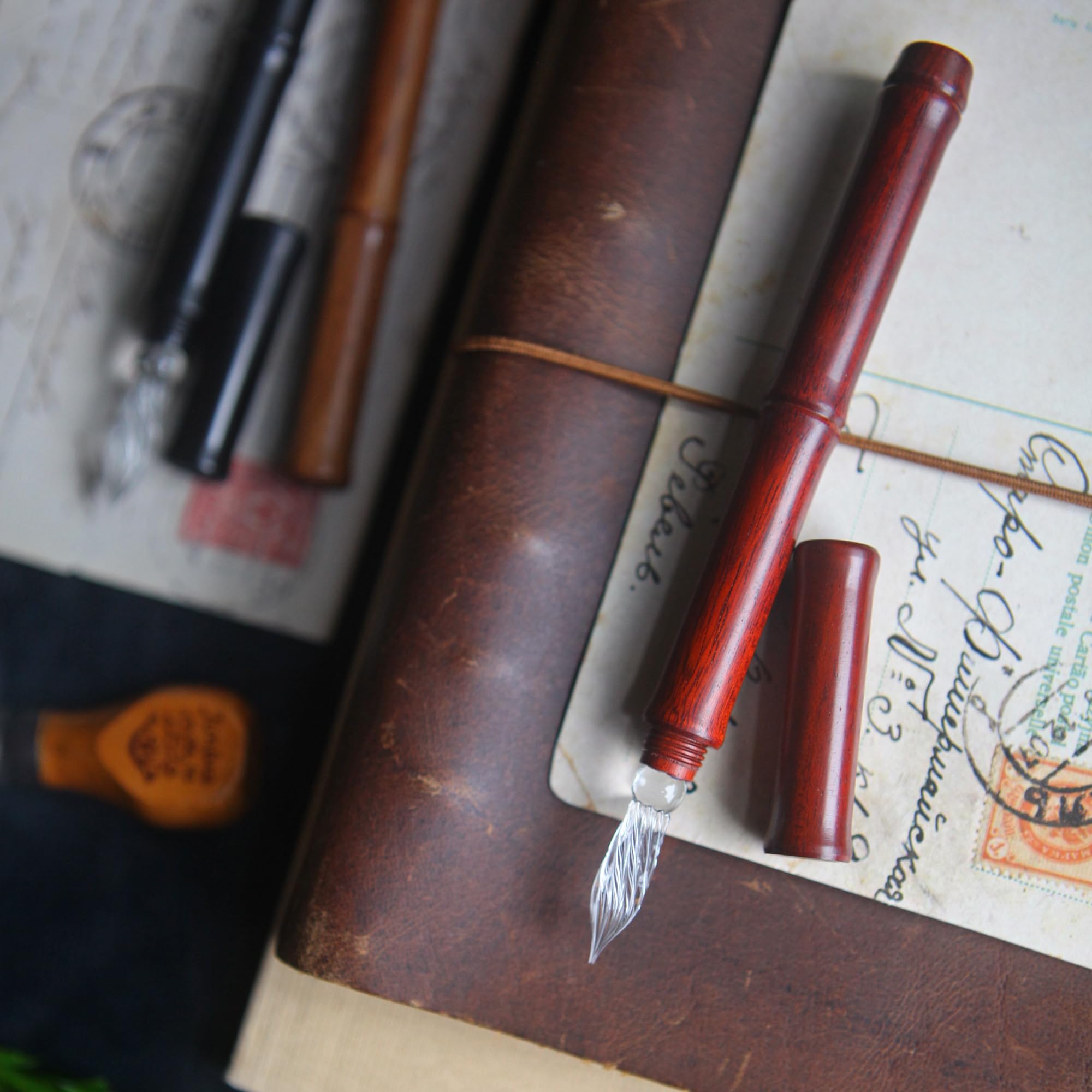 Amazon | SeventyTwo 手作り木製 メディア ペン 万年筆 高級 EF 細字