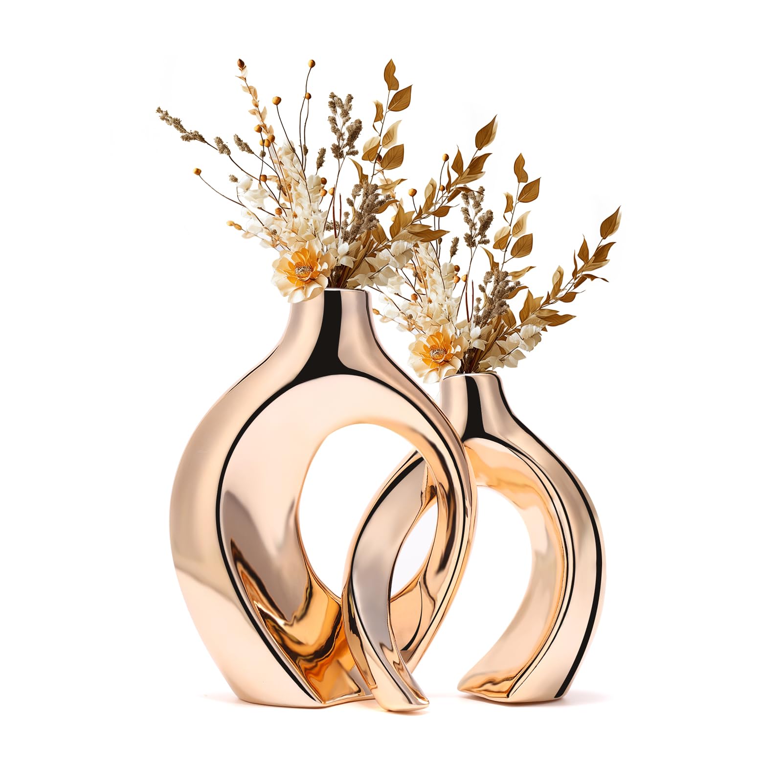 maozyiltle Flower Vase Hug Made of Ceramic, Modern Decorative Vases, Bedroom Decorations, Elegant Indoor Vase