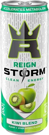 REIGN Storm, Kiwi Blend, Fitness & Wellness Energy Drink, 12 Fl Oz | Pack of 12