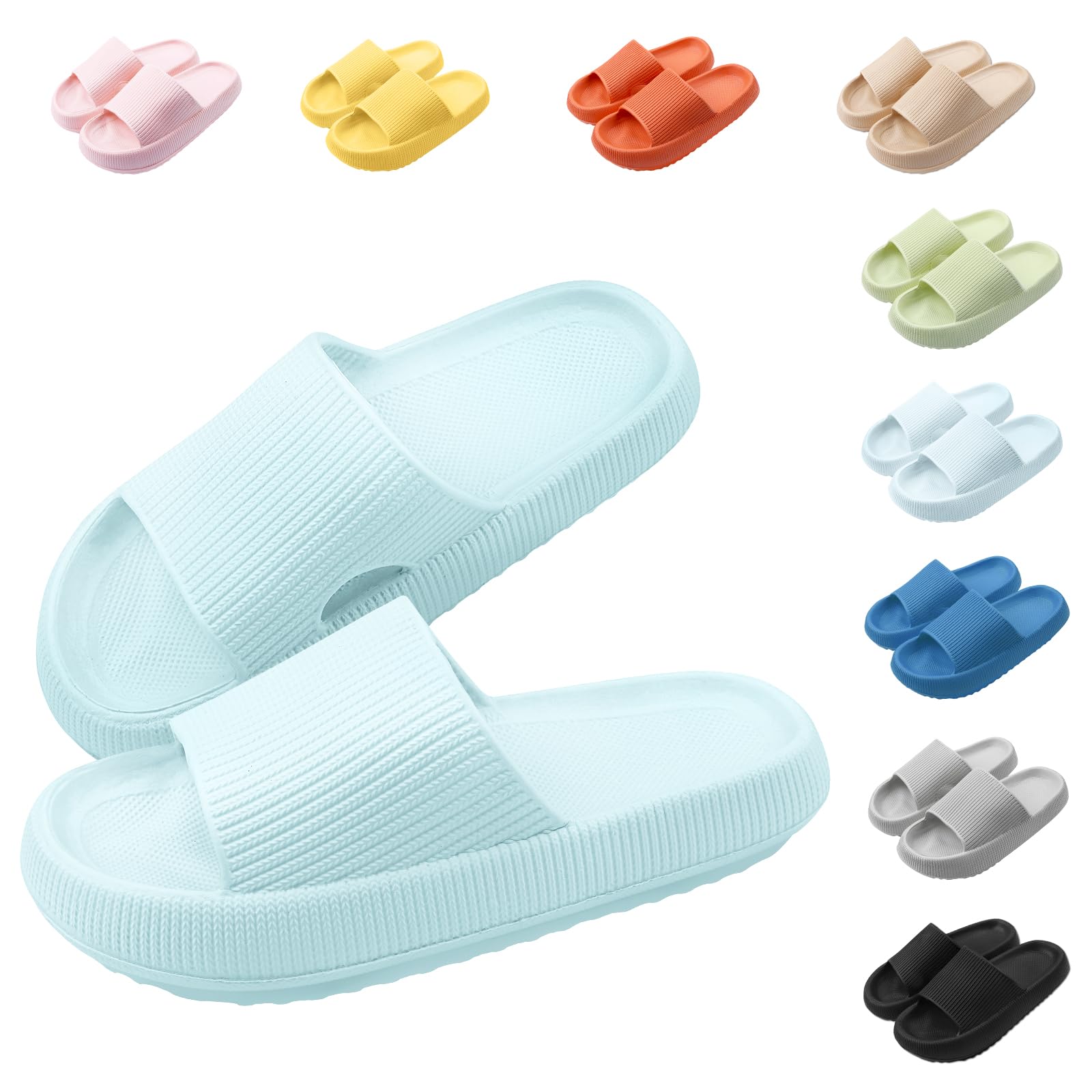 Shorant Zapatillas Casa Mujer Verano Chanclas Piscina Hombre Antideslizantes Zapatilla de Baño Sandalias de Playa Ducha Pantuflas Suela Gruesa