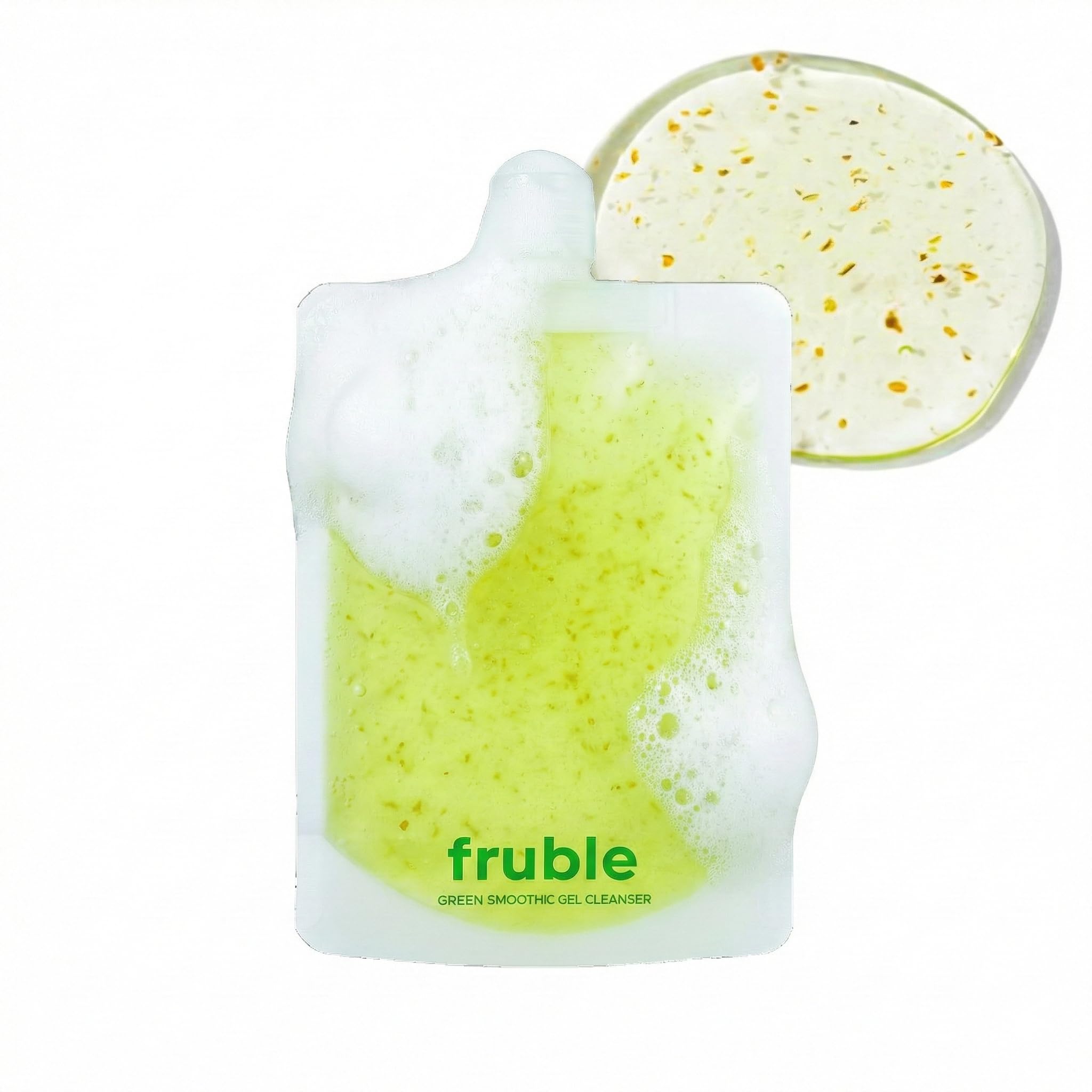 Green Smoothie Gel Cleanser, Gentle Facial Cleanser with Upcycled Broccoli Extract for Sensitive Skin, Hydrating & Pore Care, Korean Skincare