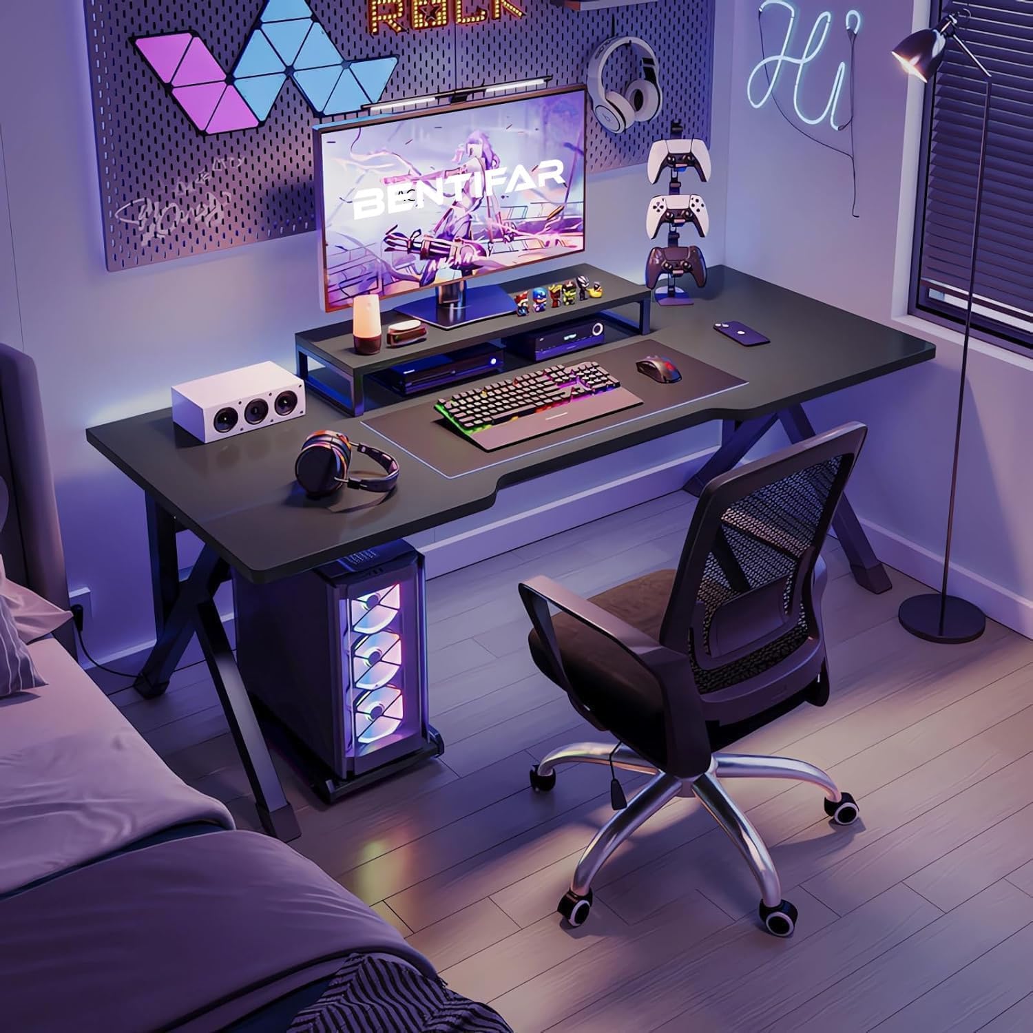 Bentifar Desktop Computer Desk,Home Office Desk,Versatile Gaming and Study Solution for Modern Homes,Ideal for Students and Gamers, Spacious and Functional (100x60x75 cm)