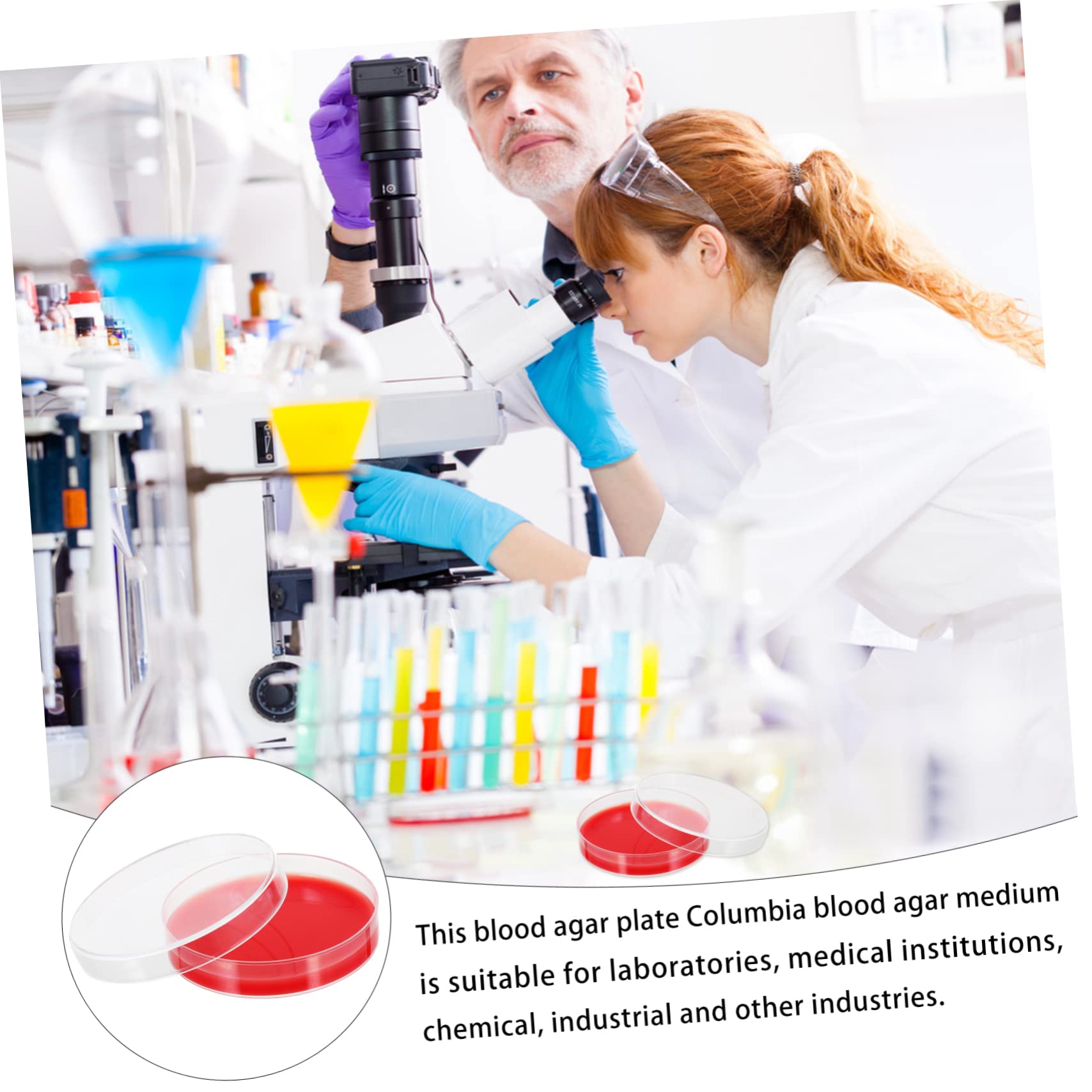 20piezas Placas De Agar Para Cultivo De Microorganismos Laboratorio Medio De Cultivo Duradero y Resistente Caídas