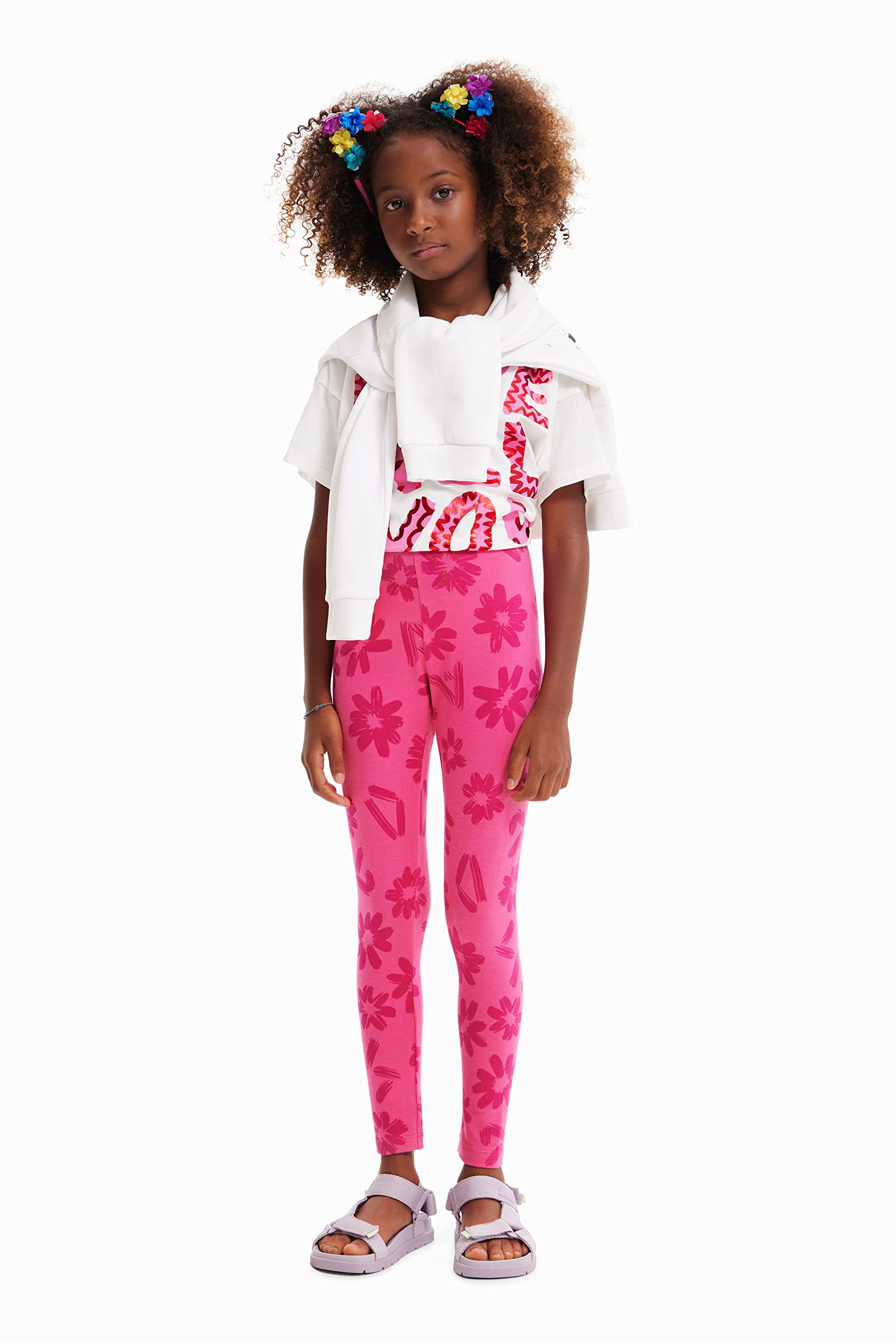 Desigual Girls Legging_Bubble Leggings, Red, L