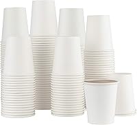 Vista 9 de [Paquete de 100 tazas de café] Tazas de papel desechables de 3 onzas – Taza de café, baño, expreso, enjuague bucal