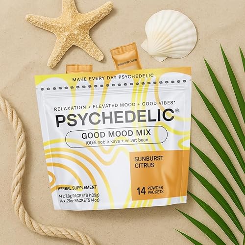 Miniatura 41 de Good Mood Mix - Ponche de frutas - Paquetes de polvo - Mezcla de bebida calmante de kava - Fácil de abrir una sola porción - Polvo de kava con sabor