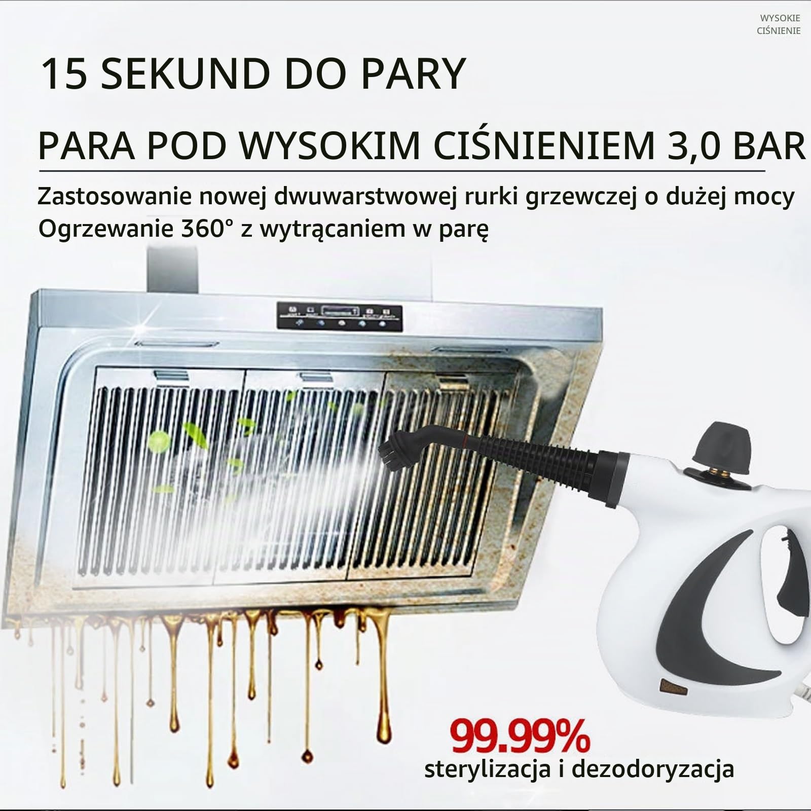 Nettoyeur Vapeur Steameo Avec Verrouillage De Sécurité, 12 Accessoires & Réservoir 350 Ml, Nettoyeur Vapeur Portable Polyvalent Adapté Aux Voitures, Meubles, Sols, Cuisines, Bain(12 accessories)