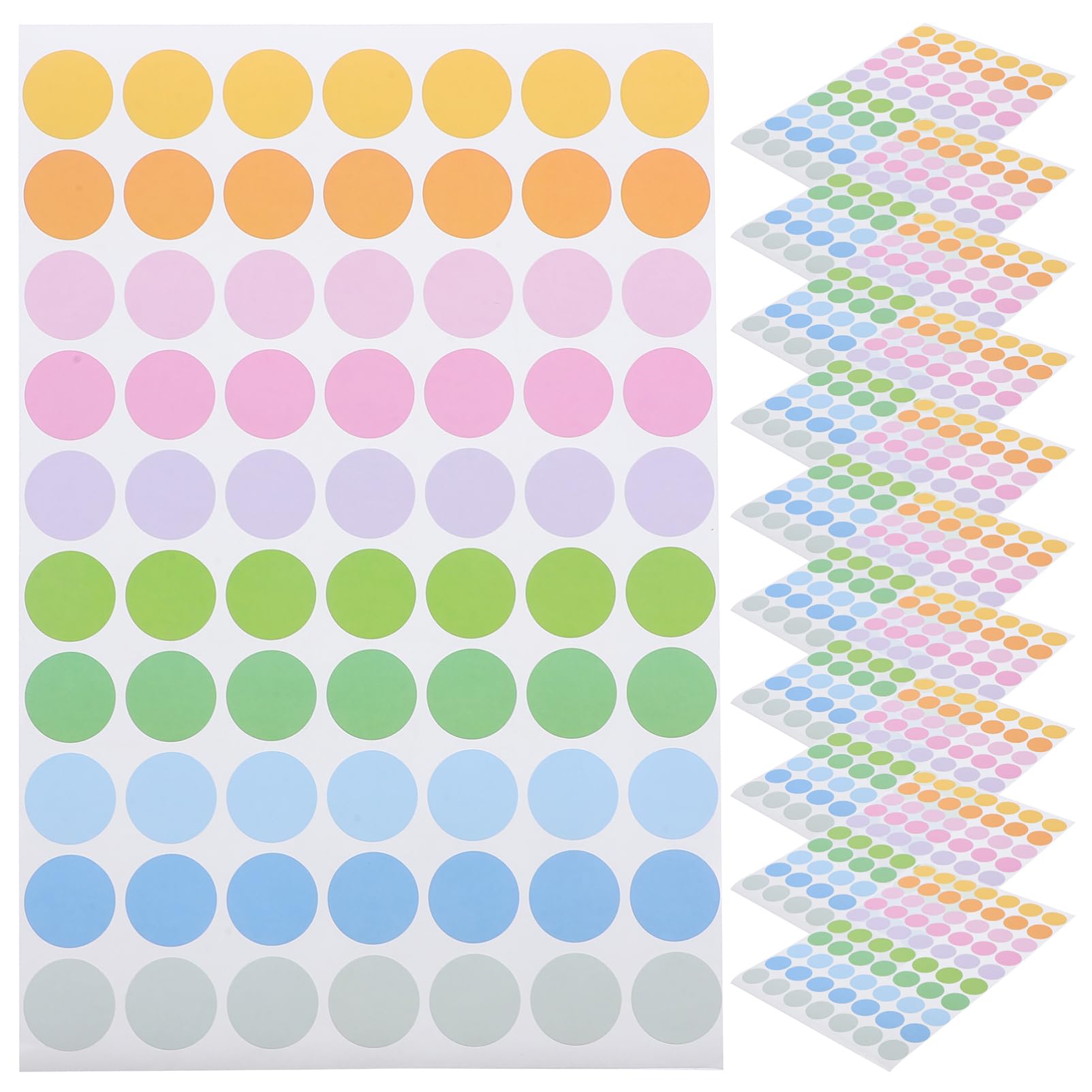 Tofficu 5 Ensembles Étiquette De Point Marqueurs Cercle Point Stickers Autocollant Vierge Rond Des Points Numéro Autocollants Étiquettes Stickers Petits Autocollants Papier 50 Feuilles * 5