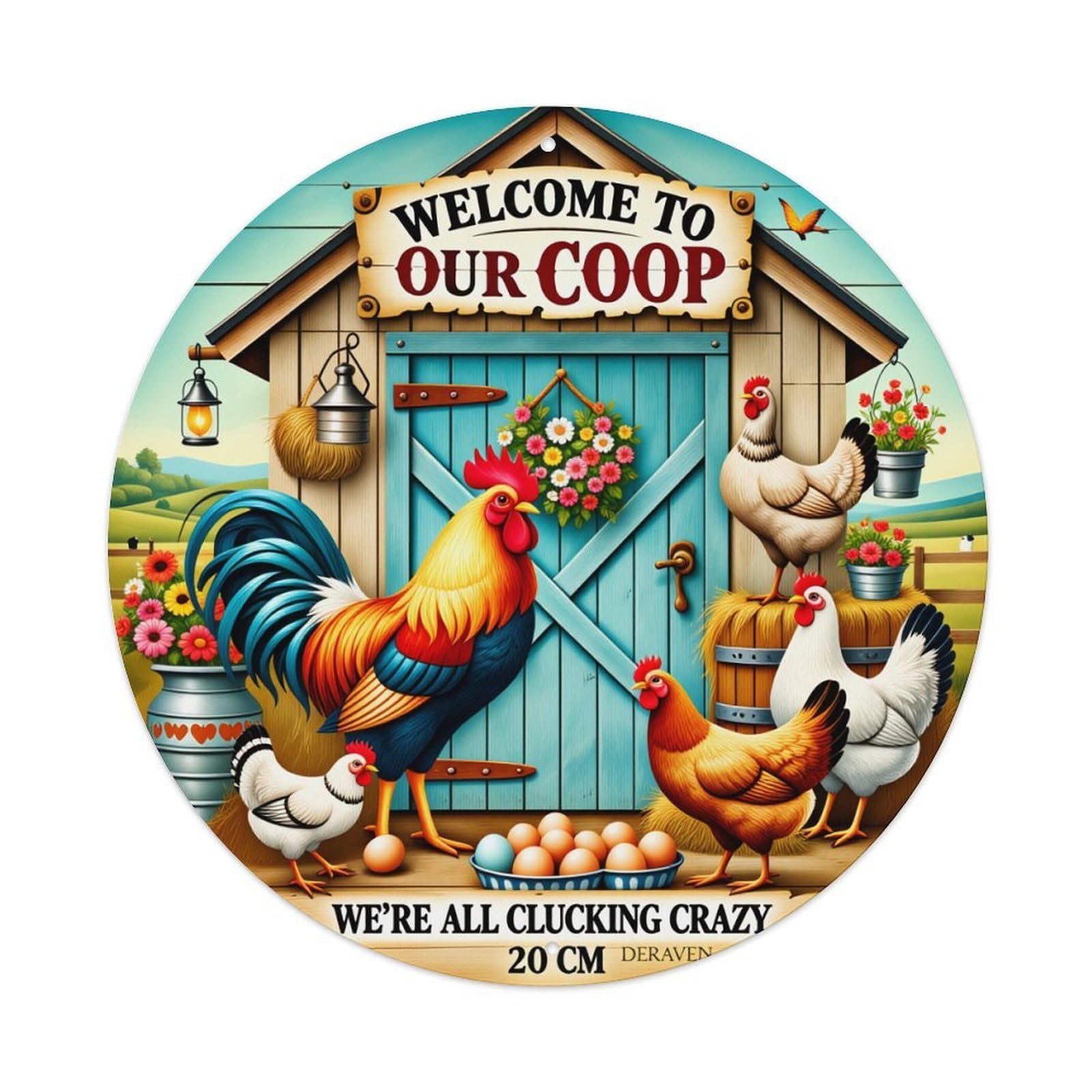 Welcome To Our Coop Tin Sign Vintage Style Home Bar Garden Wall Plaque Decor Metal Poster 8x12 Inch