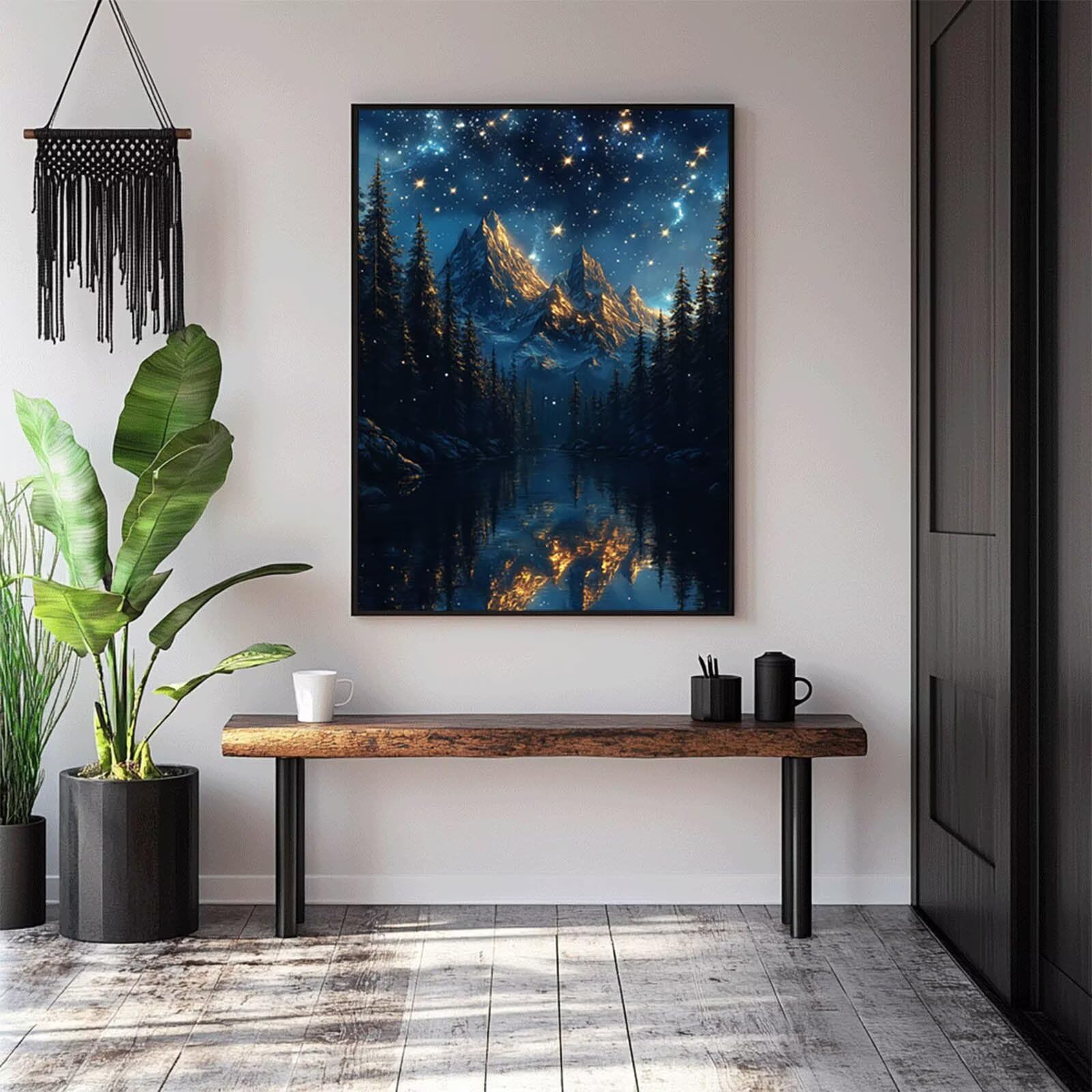 5D DIY diamentowe malowanie gwiaździste niebo zestaw do malowania diamentami dla dorosłych i dzieci pełna góra diament malarstwo krzyż Embroidery łatwy postarter, kryształowa dekoracja ścienna 135x100