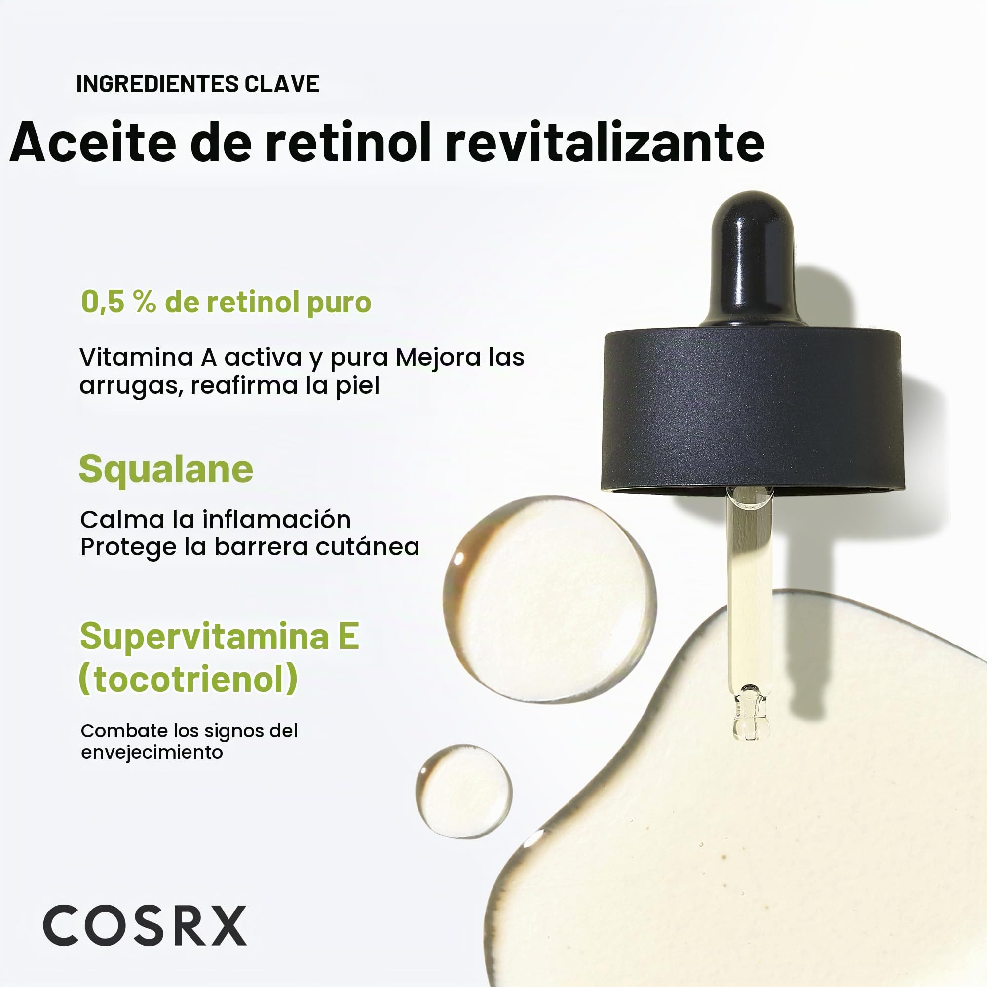 COSRX Retinol 0.5 Oil, Anti-aging Serum with 0.5% Retinoid Treatment for Face, Reduce Wrinkles, Fine Lines, and Signs of Aging, Gentle Skincare for Day and Night, Not Tested on Animals