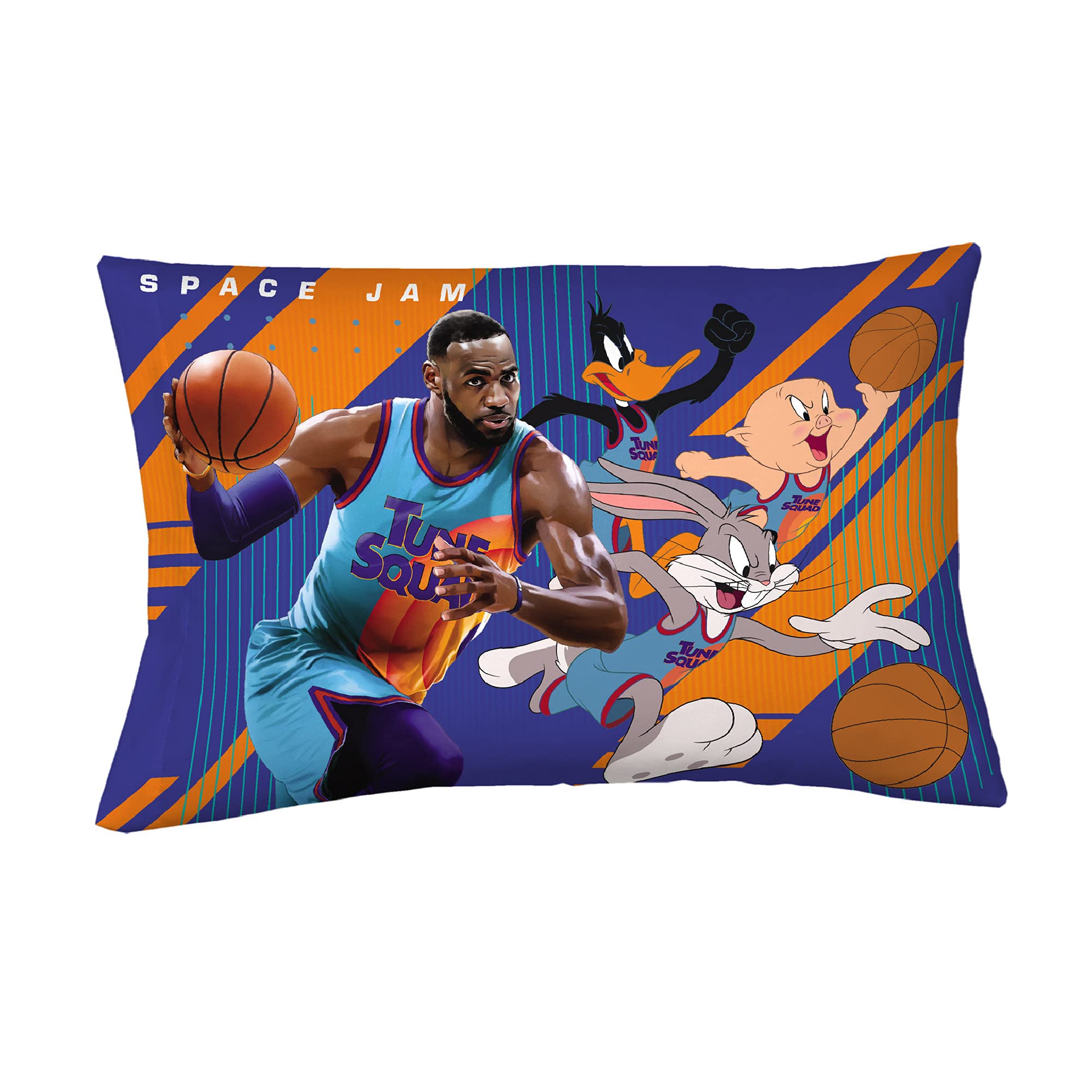 Franco Kids Bedding Super Soft Microfiber Reversible Pillowcase, 20 in x 30 in, Space Jam 2 A New Legacy