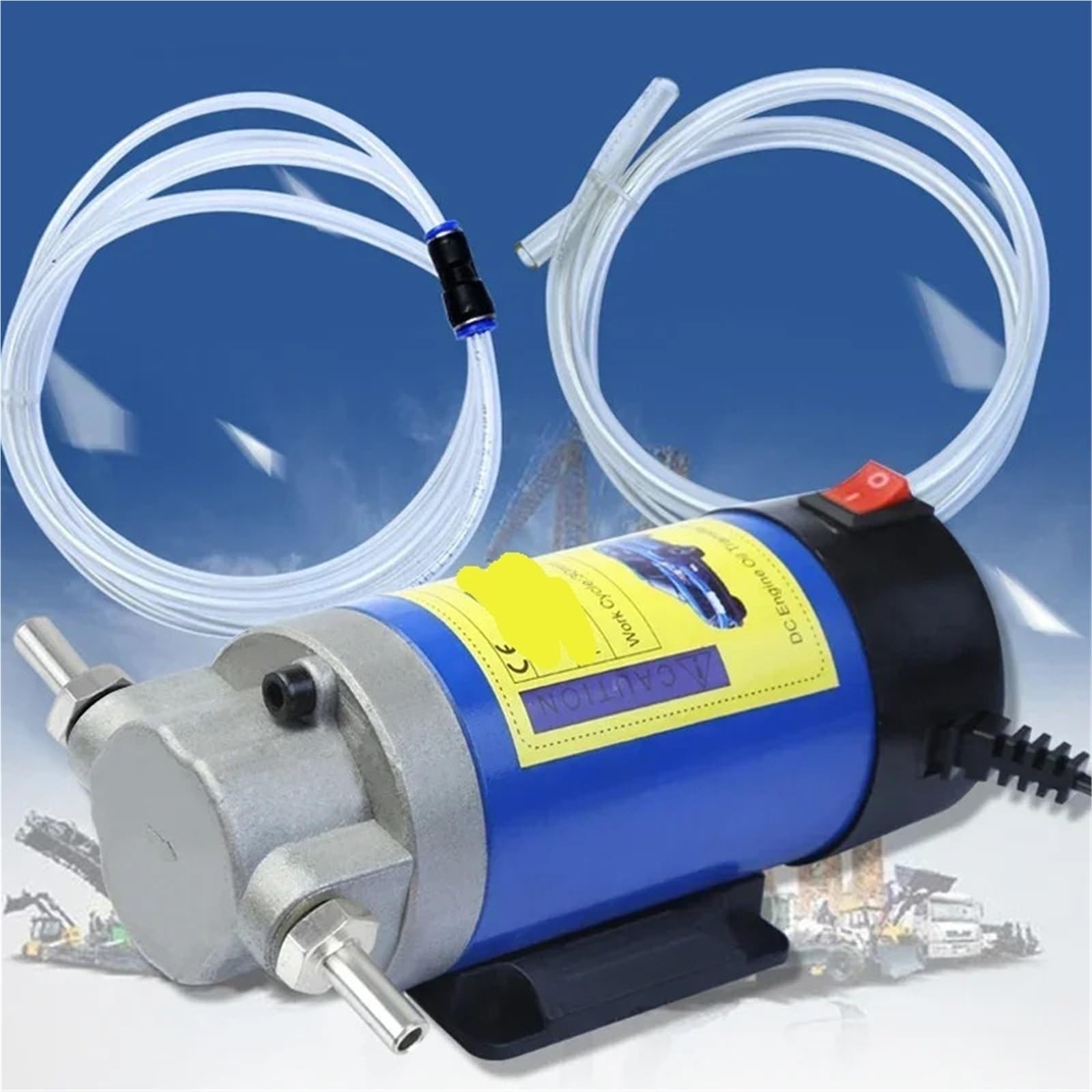 Pompa dell'olio Pompa elettrica portatile per trasferimento olio Estrattore carburante/diesel per auto, barca, motore - Strumento sifone con spegnimento automatico Extractor Aspirazione Della(24V)