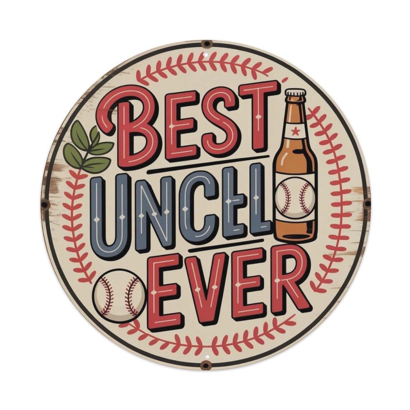 Lvalogy Style Best Uncle Ever Metal Tin Sign Plaque